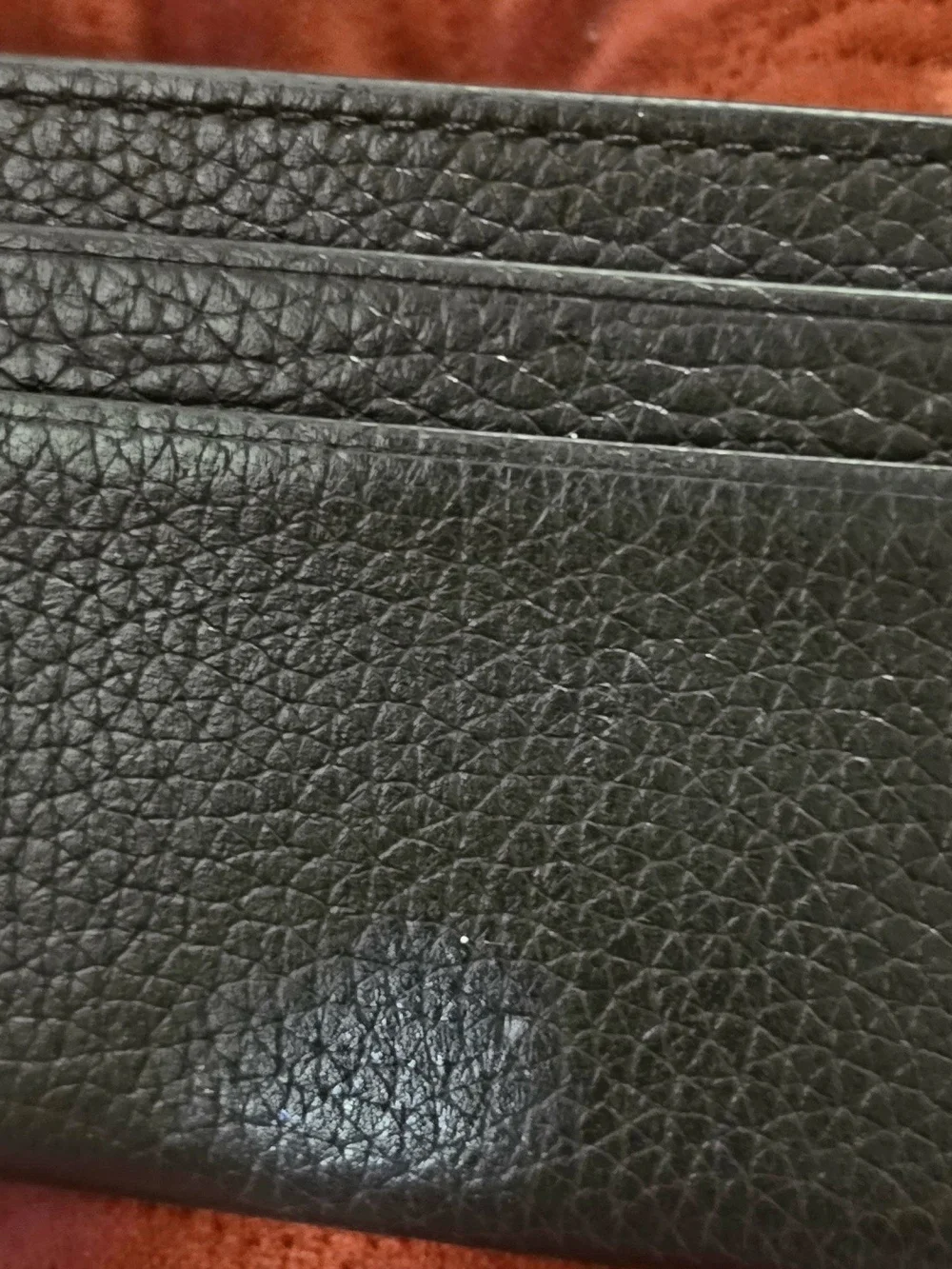 Michael Kors Womens Black Leather Card Holder with Gold MK Logo